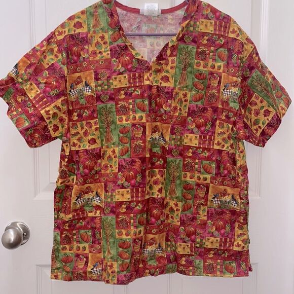 Fundamentally Cotton Fall Scrub Top - Picture 1 of 3